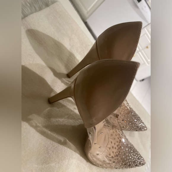 NEW -Thalia Nude Clear Heels with rhinestones! - Picture 10 of 10
